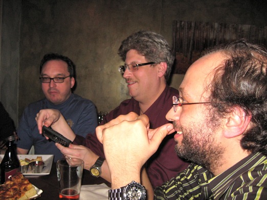 Kevin, Dan and David enjoying the fine cuisine