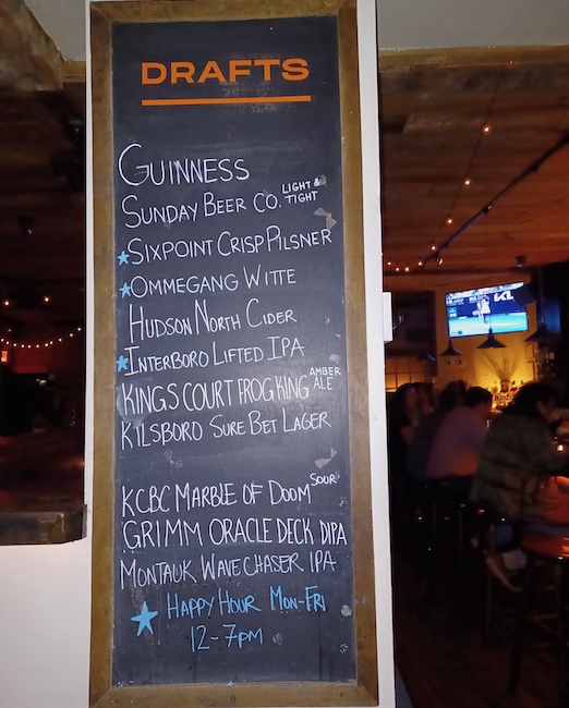 Very fine beer list!